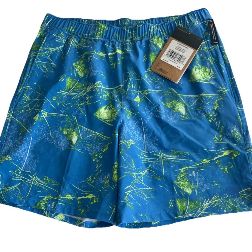 NWT The North Face Flash Dri Mens Wander Shorts SM Blue Green REG FIT MSRP 50$